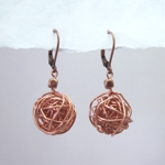 Copper Wire Balls on Leverbacks
